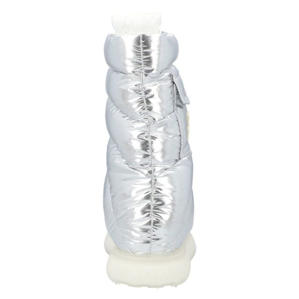 MONCLER Womens Silver Snap Pocket Patch Gaia Round Toe Platform Winter Boots 37 - Picture 2 of 4